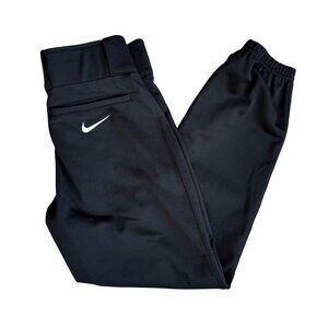 Nike Baseball Pants Boys Size Large 14-16 Black Cropped Elastic Cuff